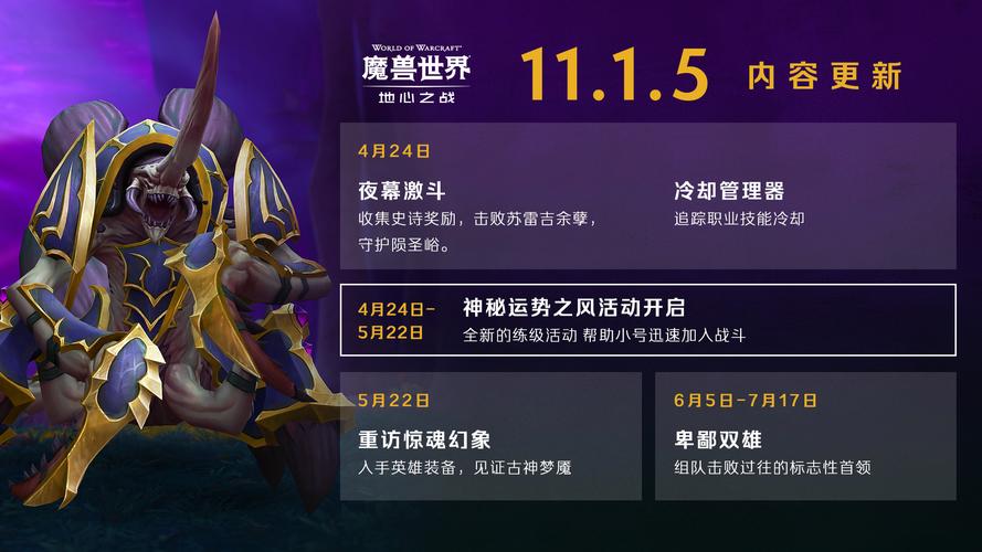 - 《魔兽世界11.1.5更新，暗涌将至》
