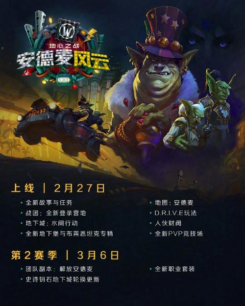 魔兽世界正式服11.1版本“安德麦风云”2月20日更新