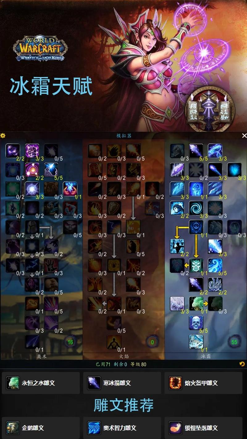 魔兽世界正式服法师最新天赋推荐与加点攻略
